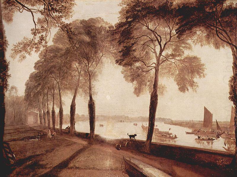 Joseph Mallord William Turner Mortlake Terrace, der Wohnsitz von W. Sliam Moffat, Sommerarbend china oil painting image